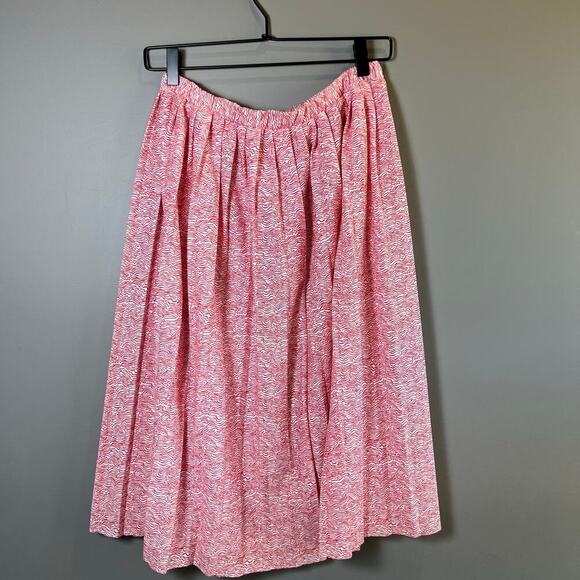 Vintage Red and White Pleated Skirt Size 12 - Picture 3 of 4